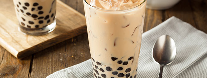 Bubble tea, a drink invented in Taiwan.