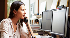 Woman at computer